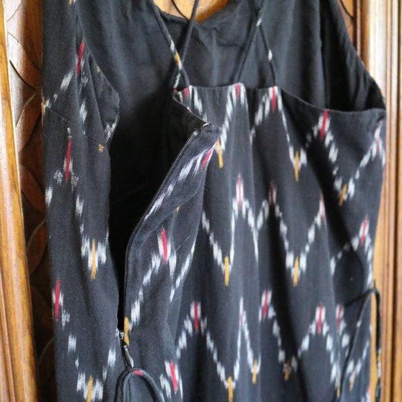 LOFT Chevron Zig Zag Strappy Tie-waist Cami Dress Style# 469763 - Size 10 - Picture 11 of 16